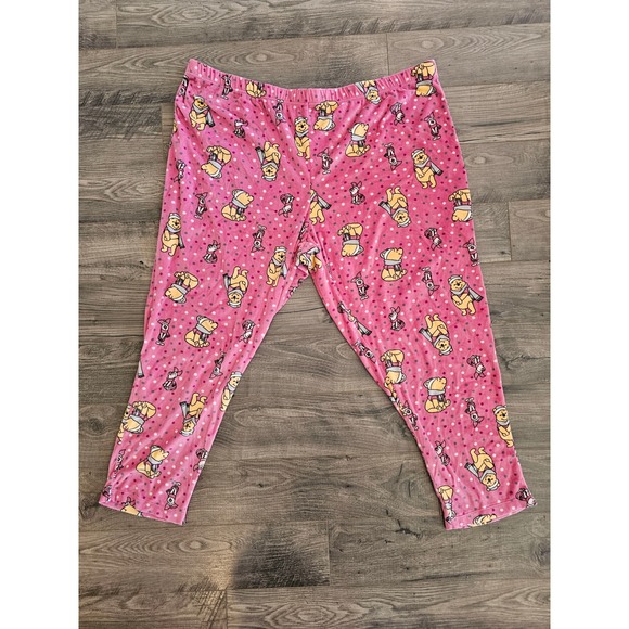 Disney Winnie the Pooh Piglet Pink Pajama Pants 3X Sleepwear Loungecore Plus - Picture 1 of 3